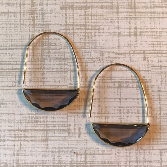 Anthropologie Crescent Hoop Earrings - Picture 3 of 5